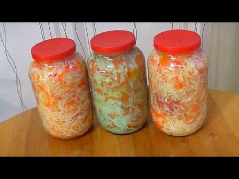 Jak solit, fermentovat a nakládané zelí ve sklenicích na zimu