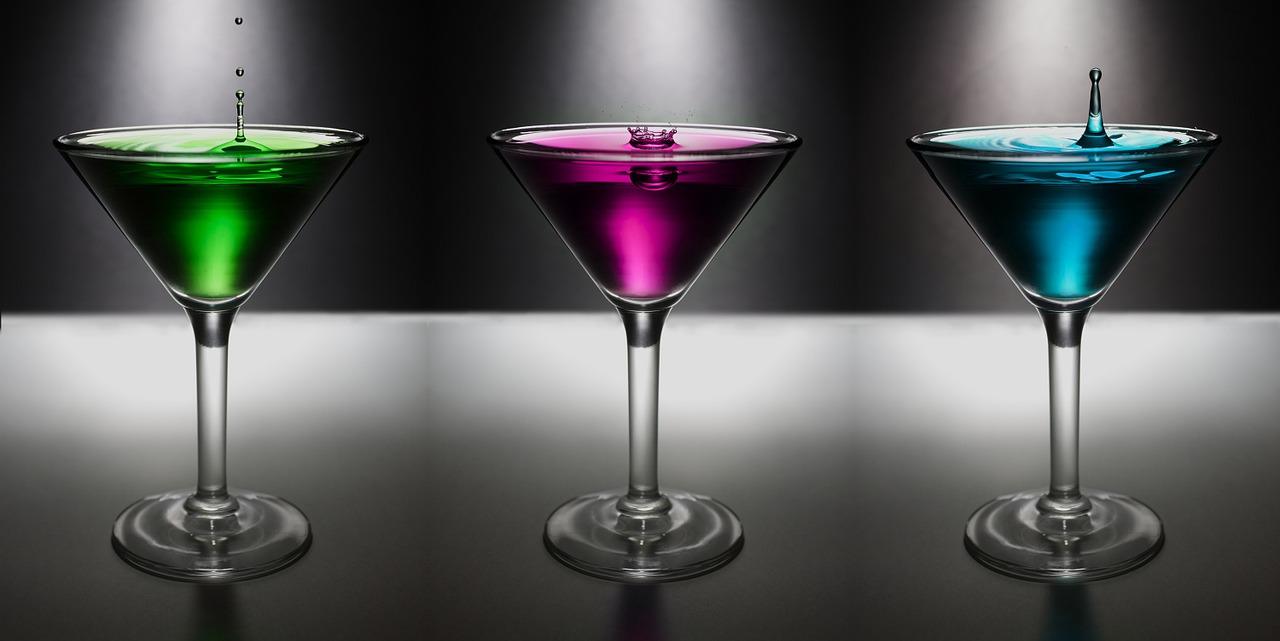 Fotografie z brýlí s martini