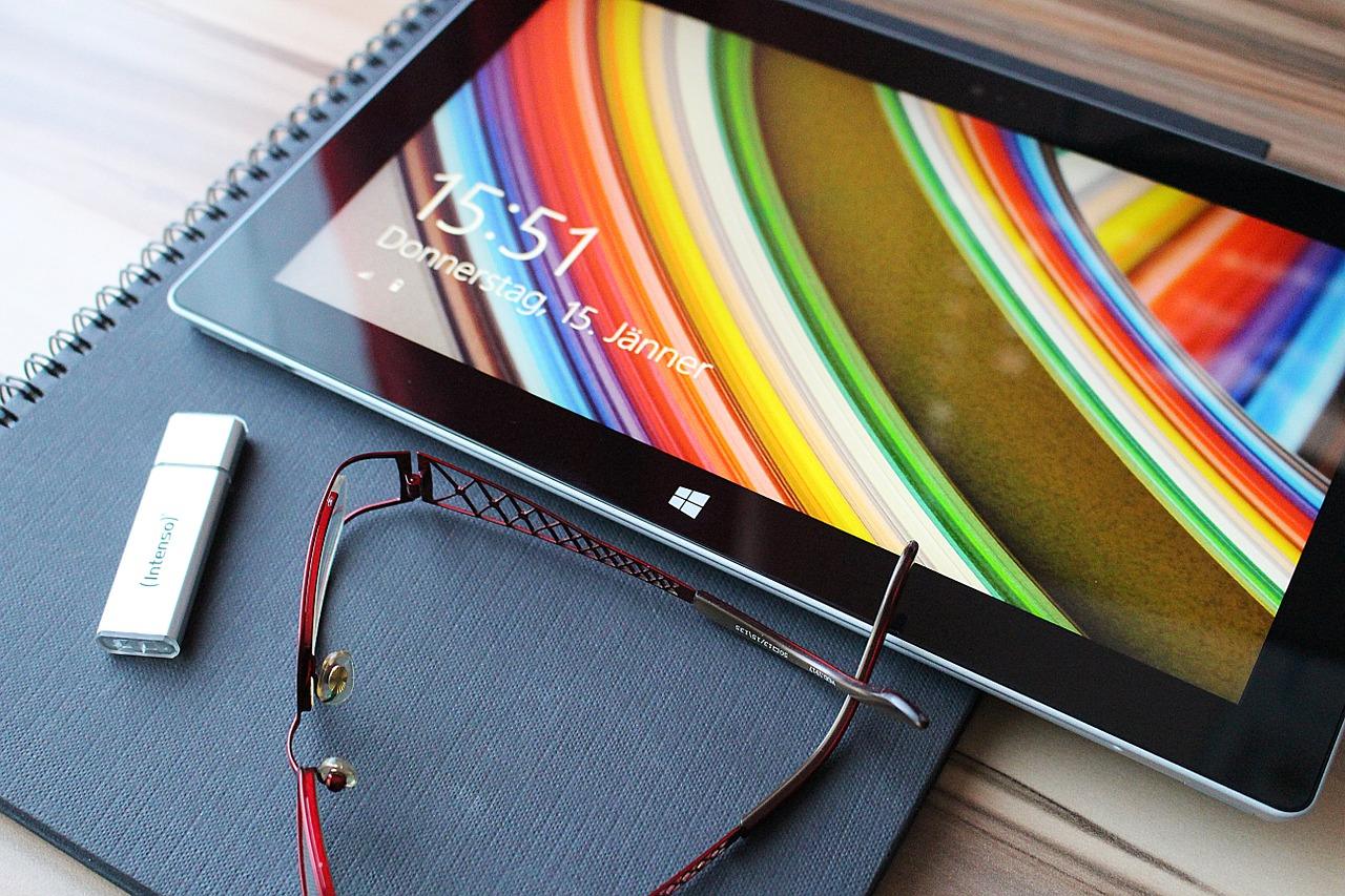 Foto tablet a flash disk