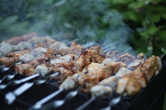 Fotografie z šťavnaté vepřové kebab