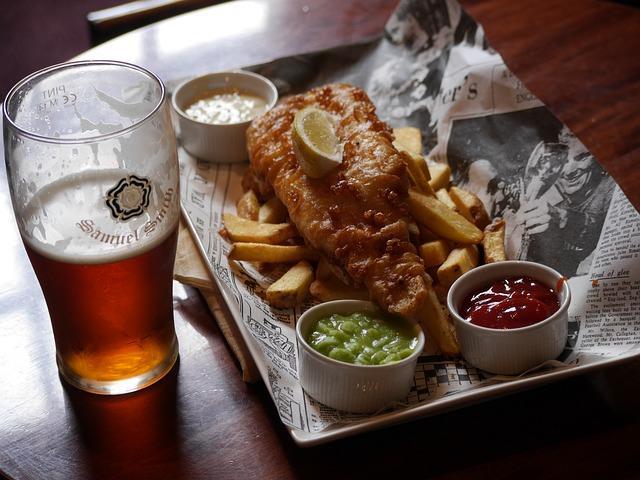 Foto von Fischen im Teig mit Bier