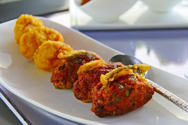 Foto de delicioses picadetes de peix de riu