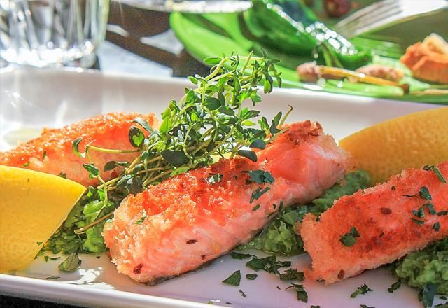 Salmone rosso con finocchi