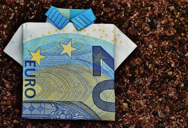 Origami del bitllet en euro