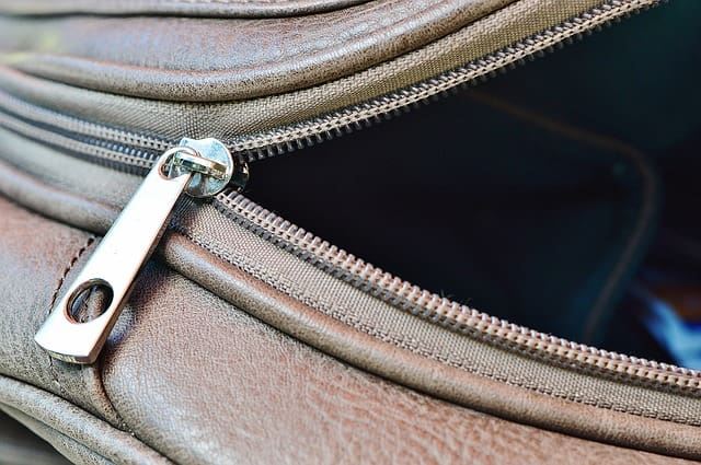 Foto einer beige Tasche
